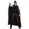 Rubie's Rubies Mantello Nero Con Cappuccio e Maschera Unisex Costume Halloween Carnevale