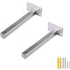 FEEIMOL 2 Pezzi Supporto per Mensole Galleggianti Acciaio Inossidabile Staffe per Mensola Pesanti Supporto Industriali Metallo Reggimensola per Scaffali Cucina Casa Argento 200mm