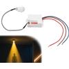EceoThsy Rilevatore di Movimento a Incasso 180°/360°, Alta Efficienza Energetica, Portata Fino a 15 m, Sensibilità Regolabile, Tecnologia Radar e Compatibilità con Lampadine LED, Bianco/Rosso