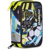Mitama Astuccio Scuola 3 Scomparti, TRIPLO MANGABALL, Contenuto 47 pz, Completo di Matite, Pennarelli, Portapenne Scuola Elementare Bambino