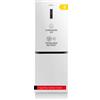 Corbero CCHGL185NFW Frigorifero Combi Capacità 323L, No Frost, Colore Vetro Bianco, Display Porta, Luce LED, Fresh Box, Crisper, 4 Portabottiglii, Ripiani in vetro, 40 Db, Efficienza Energetica E
