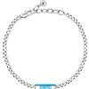 SSC Napoli - Forza Napoli SSC Napoli - Bracciale in acciaio bambino con targhetta smaltata