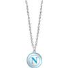 SSC Napoli - Forza Napoli SSC Napoli - Collana uomo in acciaio con pendente tondo smaltato