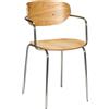 HÜBSCH - Set di 2 poltrone impilabili Arch - Legno naturale - Impiallacciatura in frassino