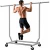Camabel Stand Appendiabiti con ruote Larghezza Regolabile130-189 cm Appendiabiti in metallo per calzature metallo Carico Max 180kg Cromato Con Freno