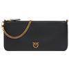 Pinko borsa donna HORIZONTAL FLAT BAG IN PELLE Nero/Oro TU