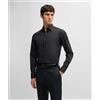 BOSS BLACK Boss Camicia Slim Fit In Popeline Di Cotone Elasticizzato Uomo