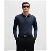 BOSS BLACK BOSS Polo In Cotone Intrecciato Con Logo Ricamato Uomo