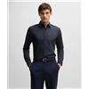 BOSS BLACK Boss Camicia Slim Fit In Popeline Di Cotone Elasticizzato Uomo