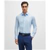 BOSS BLACK Boss Camicia Slim Fit In Popeline Di Cotone Elasticizzato Uomo