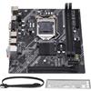 Dpofirs Scheda Madre del Computer H61M Scheda Madre M ATX, per LGA1155 Corei7 I5 I3, 4 X SATA2.0, PCIE1X X 1, VGA, HDMI, COM, USB 2.0 X 6, Scheda Madre Desktop
