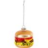 FEERIC LIGHT E CHRISTMAS Decorazione pendente di Natale hamburger in vetro dorato Ø8cm - La magia di Natale a casa tua