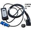 LUBEX CARICA BATTERIA PER AUTO ELETTRICA EV PORTATILE TIPO 2 CON CAVO DI RICARICA 5 MT