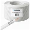 DIMELITALIA Cavo tv Ø5 mm in rame puro 75 ohm bobina da 50 metri per interni schermati