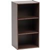 Iris Ohyama, Libreria media a 3 livelli/scaffalatura in legno/libreria a cubo/armadio per libri/armadio con ripiani, Moderno, Design, Ufficio, Casa - Module Shelf - MDB-3 - Marrone
