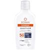 Ecran Sunnique Sensitive - Latte protettivo leggero per pelli sensibili SPF 50+ | Formula con pantenolo, impermeabile, senza profumo e alcool per pelli sensibili, 200 ml