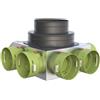 Tecnosystemi - Tecnosystemi Plenum di distribuzione per sistemi VMC 90° canalizzati uscite da diametro 75 e 90 completi di serranda di taratura