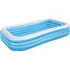 Bestway Piscina gonfiabile rettangolare a 3 anelli da 305mx183x56cm