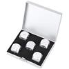 BuyWeek Dadi da Gioco, 5 Pezzi Alluminio Dadi Da Monopolio Set da Tavolo Giochi con Scatola di Immagazzinaggio (Square Box-D'argento)