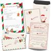 hOmty Kit Lettera Babbo Natale Bambini | Lettera per Babbo Natale da Scrivere + Risposta di Babbo Natale + 2 Buste | Set Lettera a Babbo Natale