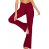 Neteson Pantaloni da Yoga Donna Vita Alta Pantaloni Campana a Zampa V-Cross Leggins Sportivi Push Up Fared Leggings Donna Elasticizzati Palestra Fitness Danza Casual