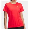 Under Armour Tech Ssc Solid T-Shirt M/M Rosso Fluo Donna