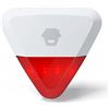 Chuango WS-280 Sirena esterna wireless - Allarme antifurto con luce stroboscopica rossa lampeggiante - Sistema di sicurezza ad alte prestazioni - Volume 105 dB - Compatibile con accessori