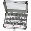 FERM Set di 20 frese adatti a vari marchi di fresatrici con alberi con diametro 8 mm