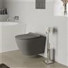 Parama Vaso sospeso rimless in ceramica grigio opaco con copri-wc soft-close | Sydney
