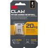 3M CLAW Ganci per appendere quadri su pareti in gesso, 2 ganci, peso massimo testato fino a 20 kg, ideale per il fissaggio di oggetti pesanti, specchi, decorazioni per la casa, senza attrezzi