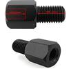 Opticparts DF Adattatore per lo specchietto retrovisore di moto e scooter, da filettatura destra M10 a filettatura destra M8