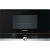 SIEMENS Microonde ad Incasso con Grill, Linea iQ700, h 38 cm, Capacità 21 Lt, Vetro Nero + Acciaio Inox - BE634RGS1 - ULTIMO PEZZO