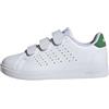 adidas Unisex - Bambini e Ragazzi Advantage Base 2.0 Shoes Children, Cloud White/Cloud White/Green, 31 EU