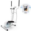 Klar Fit Myon Cross - Ellittica, Cyclette, Ellittica da Casa, Volano 12 kg, Frenata Magnetica, Supporto Tablet, Trasmissione a Cinghia, Sensore Impulsi, Bianco