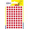 Avery Etichette rotonde colorate AVERY rosso Ø 8 mm - 70 et/foglio - scrivibili a mano - bustina da 7 fogli - PSA08R
