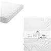 JEMIDI Lenzuolo con Angoli Matrimoniale - Coprimaterasso 100% Cotone - Lenzuolo Sotto 140 x 200 cm - Copri Materasso Morbido - Lenzuola Matrimoniali - Letto all Francese - Bianco