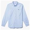 Lacoste Camicia Regular Fit Botton Down Azzurra Uomo