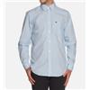 Lacoste Camicia Regular Fit Botton Down Microvichy Azzurra Uomo