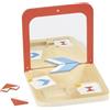 goki 56296 Gioco Simmetria Spiegelmagie - Gioco in legno con scatola a specchio, 26 pezzi e 21 carte double face, 15,9 x 15,9 x 2 cm, dai 4 anni in su