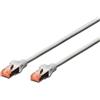 Ewent Cavo di Rete Patch Cat 6 S/FTP, Doppia Schermatura, 2 Connettori RJ45, 0.5m, Grigio