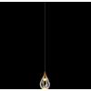 Illuminati Lighting Lampada a sospensione STILLA, acrilico trasparente, montatura dorata, LED 3,5W, 3000K, LM 280, diam.12 H150 cm SENZA ROSONE