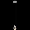 Illuminati Lighting Lampada a sospensione STILLA, acrilico trasparente, struttura cromata, LED 3,5W, 3000K, 280, diam.12 H150 cm CON ROSONE