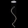 Illuminati Lighting Lampada a sospensione STILLA, acrilico trasparente, struttura tonda cromata, LED 70W, 3000K, 5600 LM, diam.80 H400 cm, dimmerabile