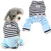 Ranphy, Tuta per Cani di Piccola Taglia a Righe con Pantalone in Cotone Confortevole per Animali Domestici, Abbigliamento per Gatti, Pigiama per Bambini, Invernali