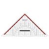Westcott Goniometro 22 cm con manico staccabile | Goniometro in plastica trasparente con scala rossa | Scala tecnica e goniometro per scuola, università o ufficio | E-10142 00