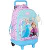 Safta Frozen Cool Days - Zaino grande con ruote, compatto, rimovibile, ideale per bambini di diverse età, comodo e versatile, qualità e resistenza, 33 x 22 x 45 cm, colore: Viola/Celeste,