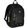 Seven Zaino Scuola Tech, Nero, Doppio Scomparto Con Tasca PC e Tasca Borraccia