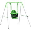 DecHome Altalena Bambini Giardino Salotto Acciaio PE 122x146x122 cm Verde