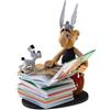 Plastoy Asterix E Obelix Statua Asterix Con Una Pila Di Album 2A Edizione BD 01289