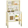 AIYAPLAY Cucina Giocattolo in Legno con Suono e Accessori, in Acciaio Inox, Oro | Aosom Italy